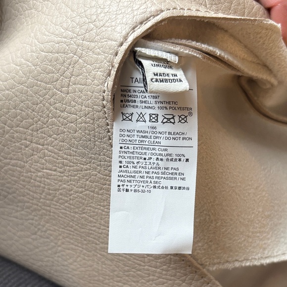 BANANA REPUBLIC Elegant Blush Cream Vegan Mini Slouchy Handbag - Picture 7 of 8